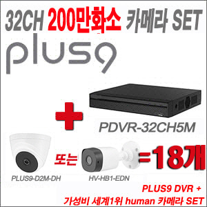 [HD녹화] PDVR32CH5M 32CH + 하이크비전 정품 HD 카메라 18개 SET (실내형2.8mm/실외형 3.6mm 출고)